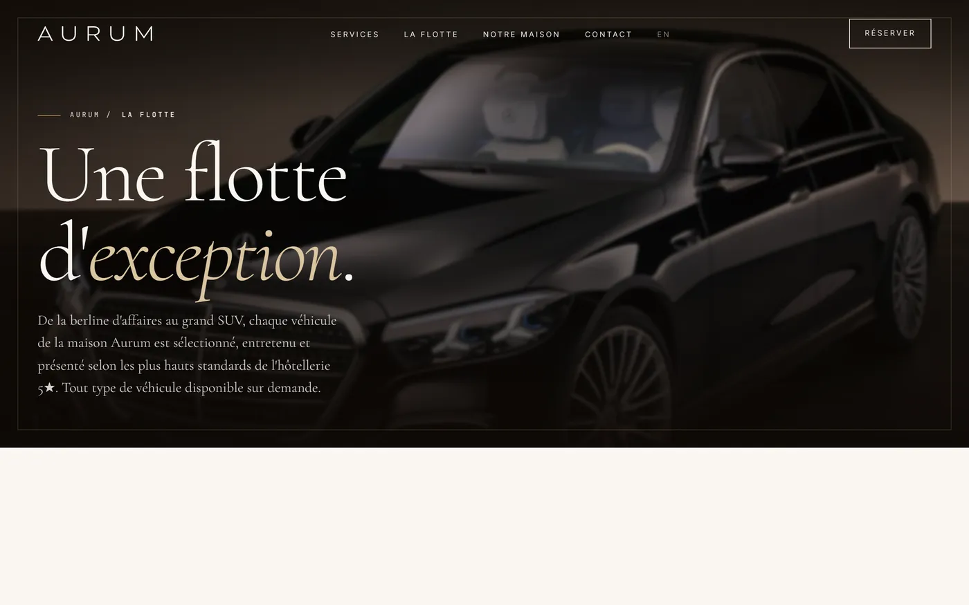 Page La Flotte du site Aurum Luxury