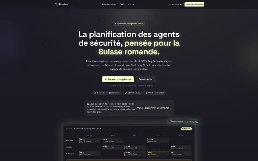 Le site Rondea, réalisé par Maison Mantorok